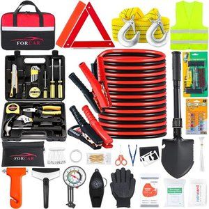 Car Roadside Emergency Kit - Auto Vehicle Safety Road Side Assistance Kits